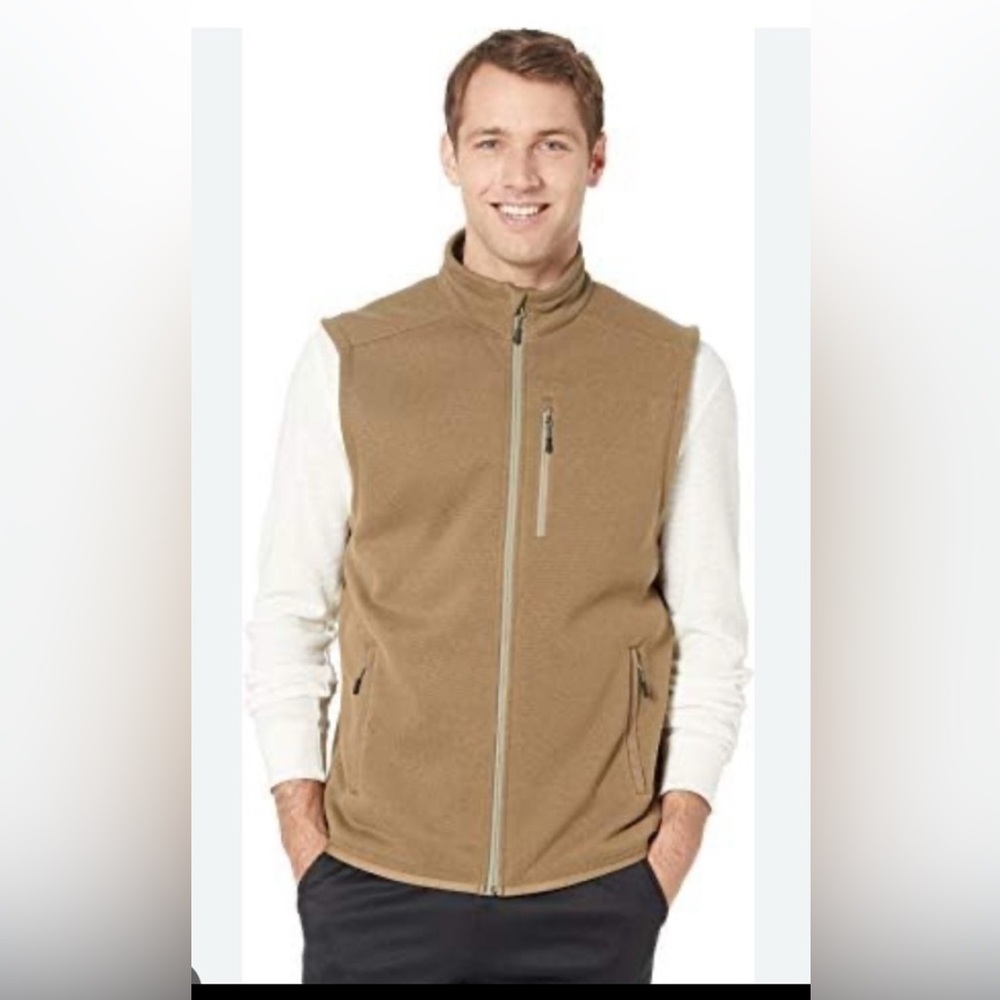 FILSON Medium Ridgeway Tan Fleece Vest